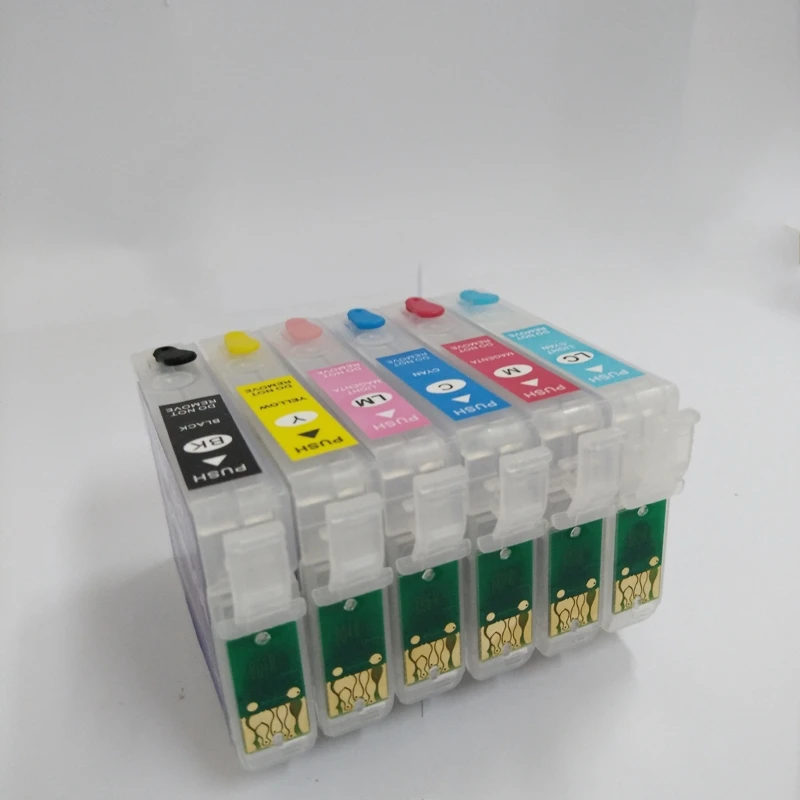 

T0811 - T0816 Refillable ink cartridge For Epson t0811 Stylus photo R270 R390 RX590 R290 R610 RX690 T50 TX700W TX800W printer