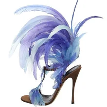 New Designer Feather High Heels Sandals Women Open Toe T-Strap Ankle Buckle Sandals Summer Ladies High Heels Dress Shoes New Designer Feather High Heels Sandals Women Open Toe T-Strap Ankle Buckle Sandals Summer Ladies High Heels Dress Shoes