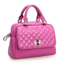 new 2014 women handbag cowhide spring summer fashion plaid fashion women leather handbags shoulder bag hot women messenger bag