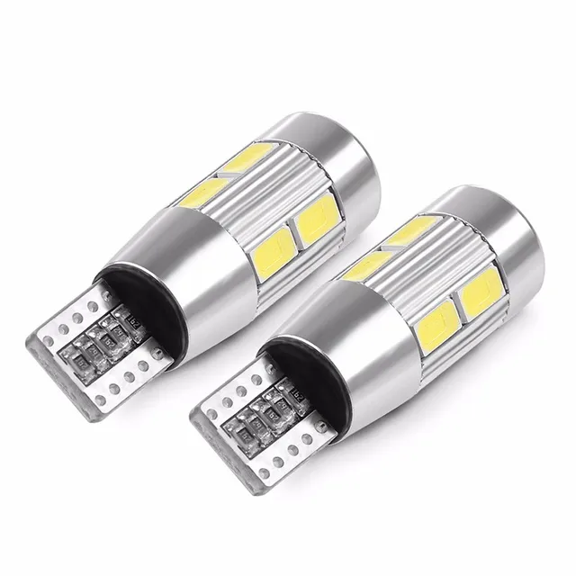 2PCS samochód stylizacja samochodu Auto LED T10 CANBUS 194 W5W 10 SMD 5630 LED Żarówka nie błąd LED światło parking T10 LED samochodowe światło boczne -