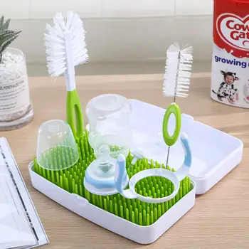 

Newborn Baby Home Portable Folding Lawn Bottle Rack Drying Rack Brush Bottle Cleaning Kit Storage Infant Nipple Cup Holder