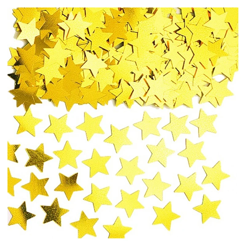 

2 pack PVC Star confetti Gold