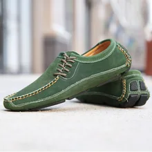 Hot Sale Men s Flats Shoes Casual Suede Leather Mocassin Homme Men Loafers Brand Flat Shoes