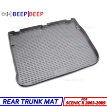 Для Renault Scenic II 2003-2009 Автомобильный Коврик для багажника, коврик для багажника, коврик для пола, коврик для багажника, задний коврик для багажника, автомобильный Стайлинг