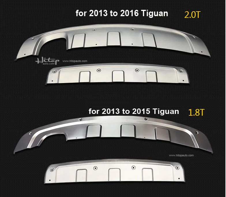 Спереди и сзади опорная плита/Бампер Защитный кожух протектор для Volkswagen Tiguan 2012-2016304 из нержавеющей стали, 2 шт./компл., специальное предложение; низкая цена