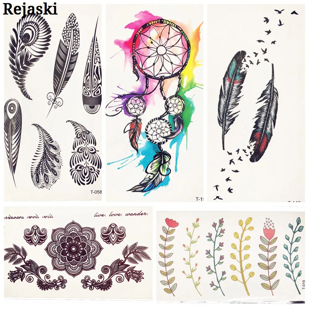 Tatouage Plume De Paon Noir Et Blanc