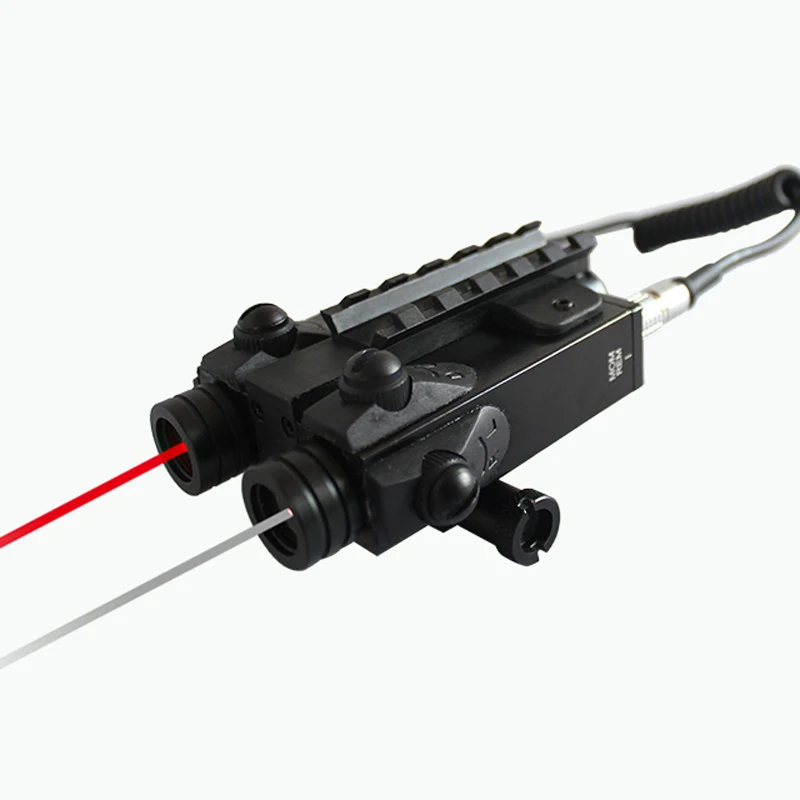 

Compact Red And IR Laser Pointer Aluminum Alloy Dual Beam Lazer Scopes Picatinny Rail Hunting Air Rifle Laser Optic Sight