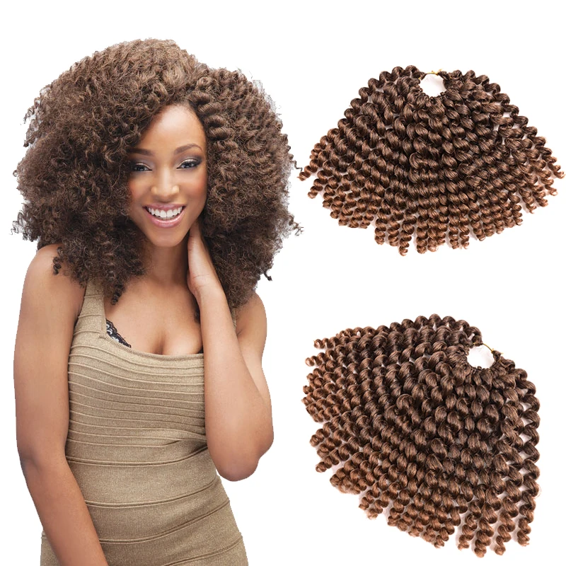 8 10inch 2X jamaican bounce curl twist hair tresse crochet braids