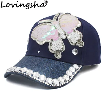 

LOVINGSHA Baseball Caps Girl Rivet Design 3-8 Years Old Kid Snapback Caps Children High Quality Adjustable Cap For Boy Hat CC122