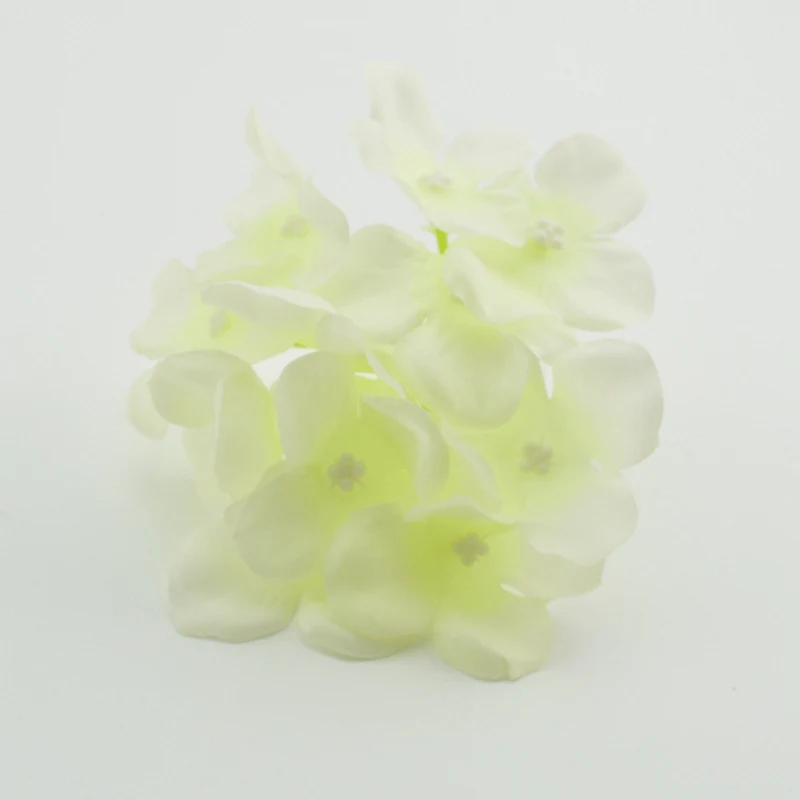 3 шт. Искусственные цветы настенный Шелковый декоративная Гортензия головы моделирование DIY Подарочная коробка Шелковый цветок для свадьбы украшение дома - Цвет: Milk white