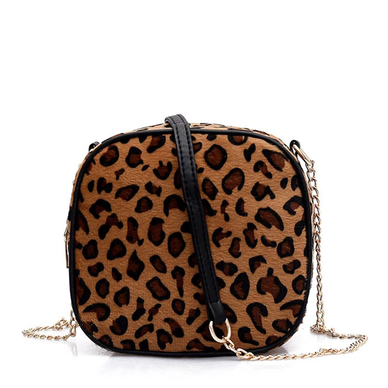 

Mini Wool Crossbody Bags For Women 2018 Retro Leopard Shoulder Bags Female Chain Phone Bags Ladies Zebra pattern Handbags New