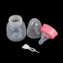 60 мл 0-18 месяцев, детская бутылка, детская силиконовая чашка, Детские тренировочные чашки, милая детская питьевая вода, соломенная ручка, бутылочка для кормления