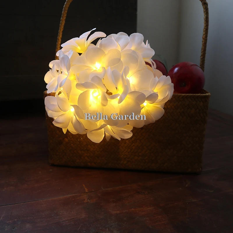 

220V 3m 20led frangipani LED String Lights Battery floral Fairy light, Event Party garland decoration,Bedroom decoration