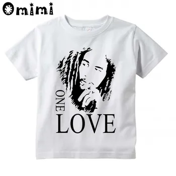 

Children Jamaica singer Bob Marley Reggae Rastafari Design Tops Boys/Girls Casual T Shirt Kids Cool White T-Shirt