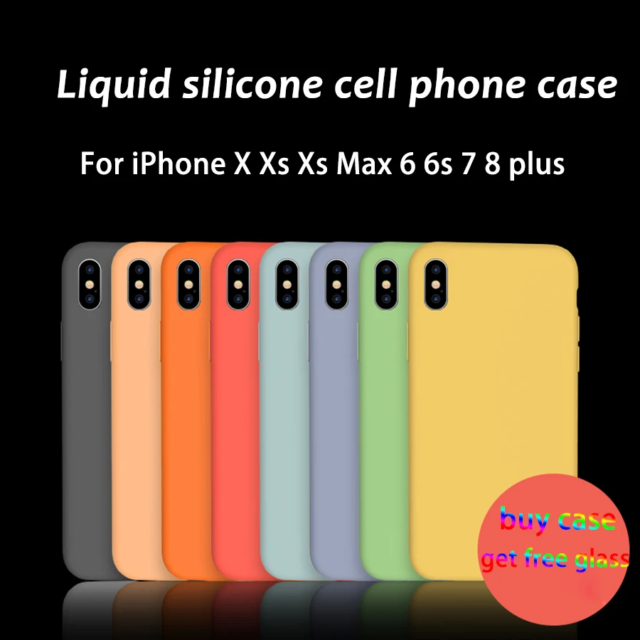 

Original official LOGO Style Silicone Case For iphone 7 8 Plus Cover For iPhone 6 6S Plus X XS MAX XR inclusive Case