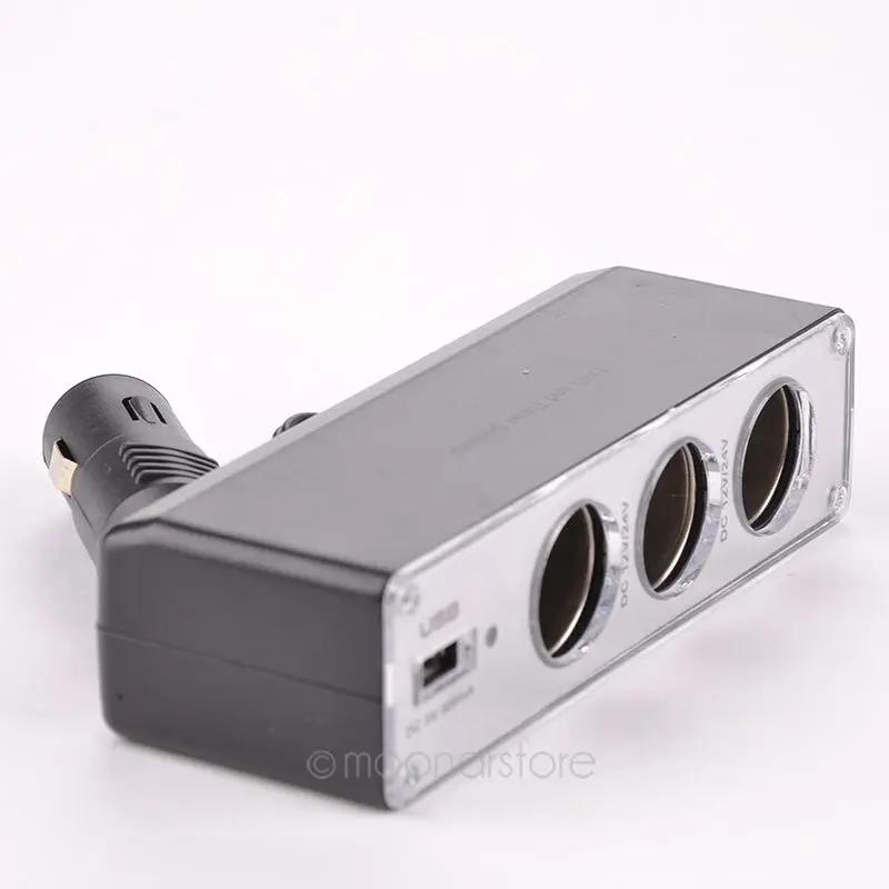 3 طريقة ولاعة المقبس الفاصل شاحن محول الطاقة DC + USB 12 V-16 V تمديد الحبل الطاقة العاكسون شاحن سيارة