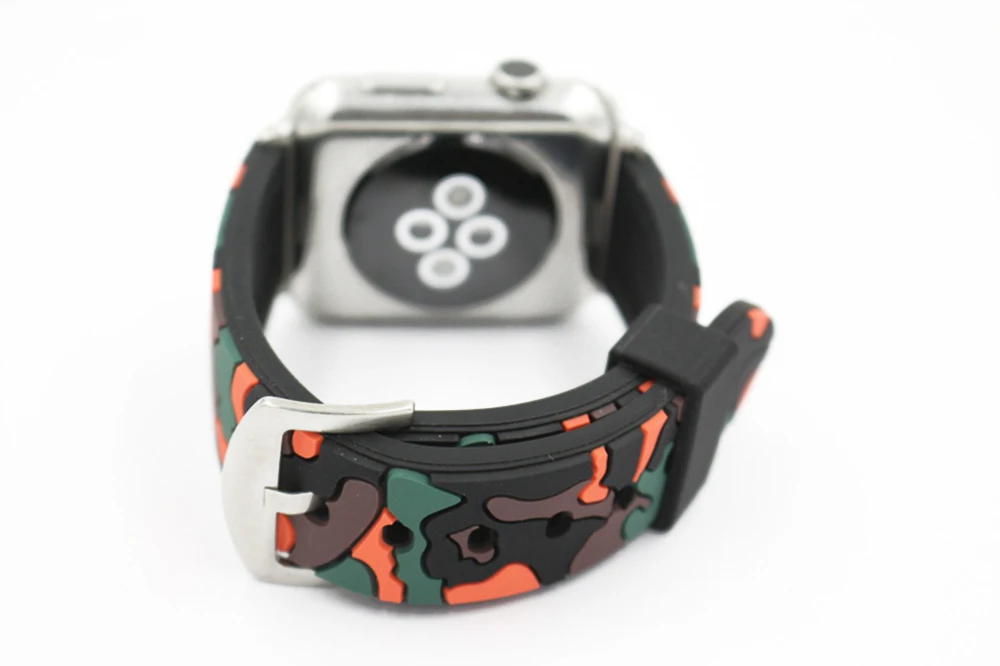 URVOI sport band for apple watch series 1 2 strap for iWatch CAMO colors Soft Silicone Replacement camouflage band with adapters20