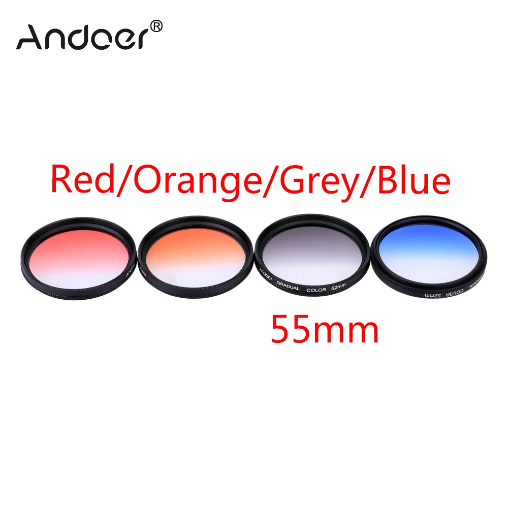 Andoer Professional 55mm GND Graduated Filter Set GND4(0.6) Neutral