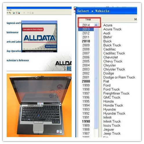 Для Dell D630 ноутбук последняя версия Alldata автосервис программного обеспечения и Митчелл, по заказу установлен хорошо в 1 ТБ HDD