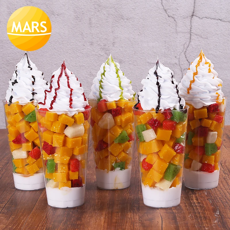 시뮬레이션 700ml 아이스크림 모델, 과일 아이스크림 샘플 아이스크림 아이스크림 소품 가짜 식품 모델 맞춤형 