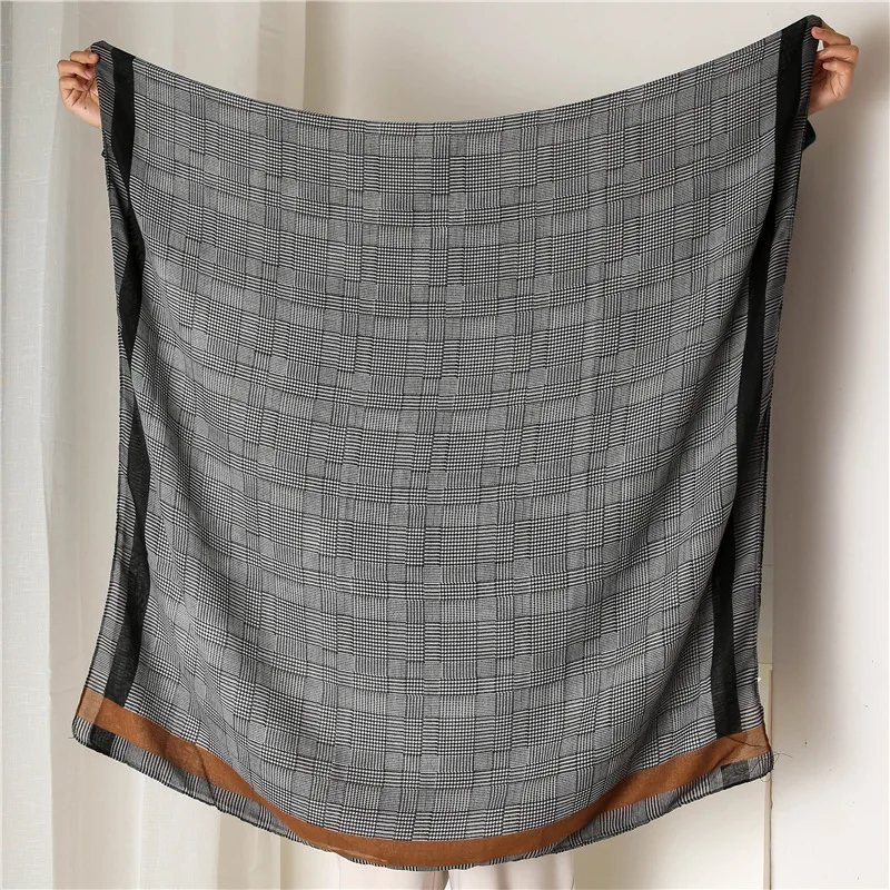 

Hot 2019 New Design Plain Plaid Viscose Shawl Scarf Ladies Fashion Striped Pashmina Foulard Femme Buifandas Muslim Hijab Snood