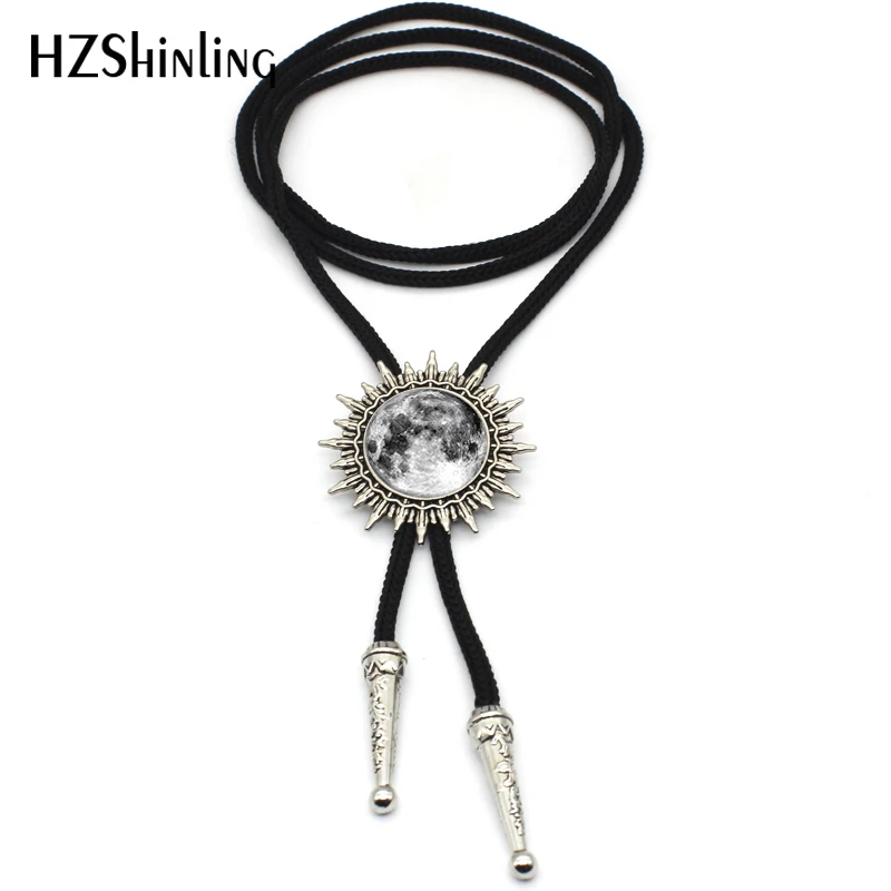 

2017 New Trendy Nebula Space Bolo Tie Astronomy Geek Nebula Neck Tie Glass Art Photo Starry Night Bolo Ties For Women