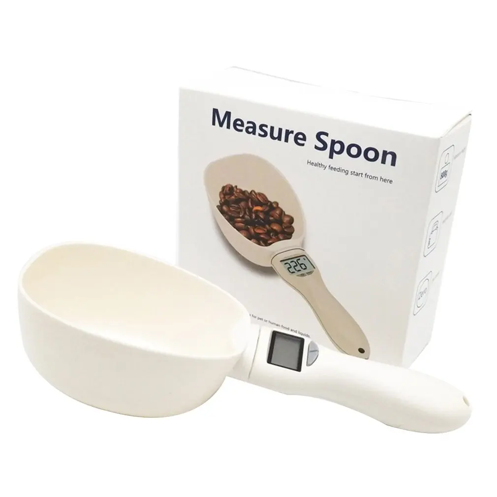 

Pet Food Measuring Spoon Dog Cat Feeding Spoon Bowl Electronic Weighing Spoon