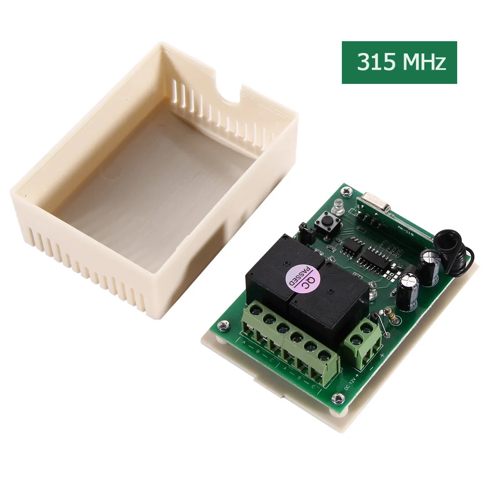 

Practical AK-RK02S-12-B DC 12V 2CH 315MHz Wireless Remote Control Switch For 2262 /2260/1527/2240 Code Wireless Remote Control
