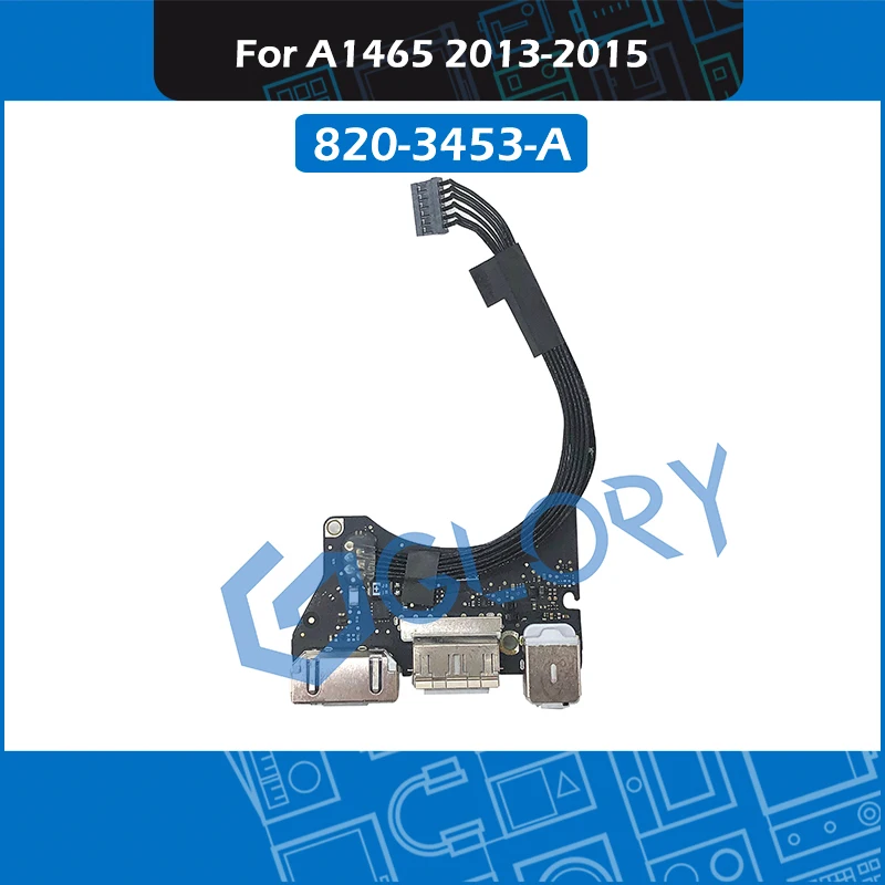 

A1465 USB DC Power Jack Board 820-3453-A for MacBook Air 11" 2013-2015 I/O Board Replacement MD711 MJVM2