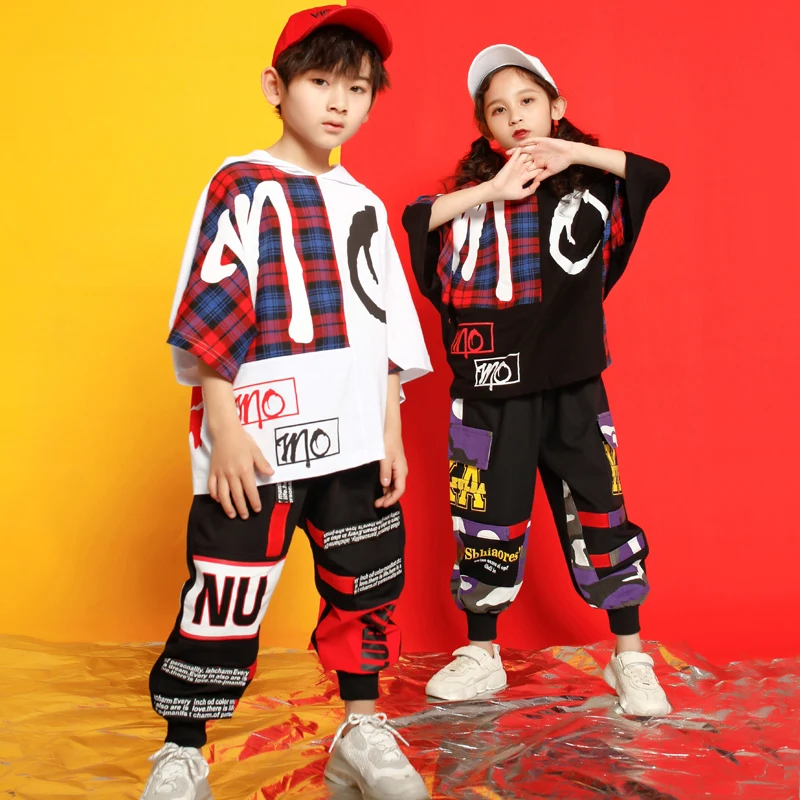 Kids Concert Hoodie Tshirt Dancing Hip Hop costumes Clothing Outfits Dance Costumes Girls Boys Ballroom Stage Dancing Streetwear