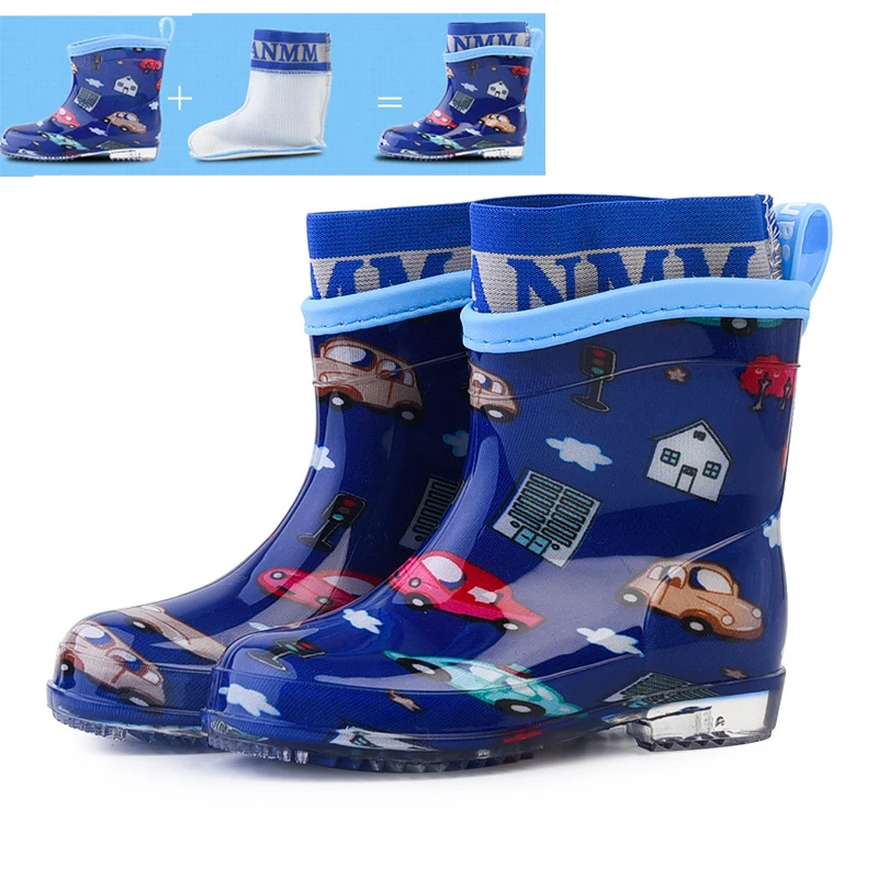 

MERI AMMI Children Girl Boys Warm Rainboots Cartoon Bear Rabbit Duck Boots Cute Fashion Shoes 13-22cm