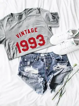 

Hillbilly Korean Vintage 1993 Printed Women Tshirts Summer Top Shirt Plus Size Women Clothing Tshirt Harajuku Clothes Tumblr New