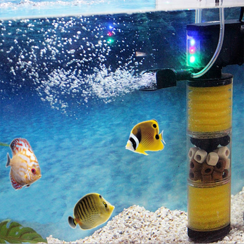 aquarium inside filter vat filter bucket oxygen filter wave making 3 in