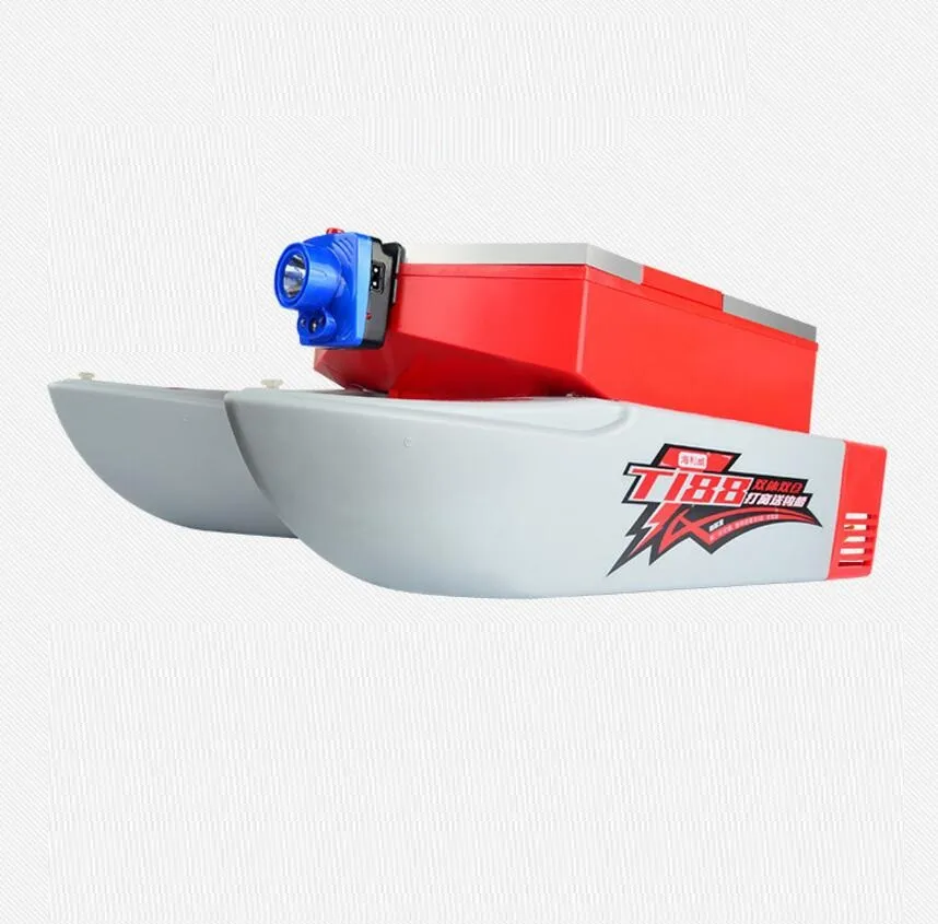 Newest Generetion Wireless Smart Fishing Boat 500M 2.6L Load Double Bait Cabin Automatic Send hook Feeding Boat With fish Lamp