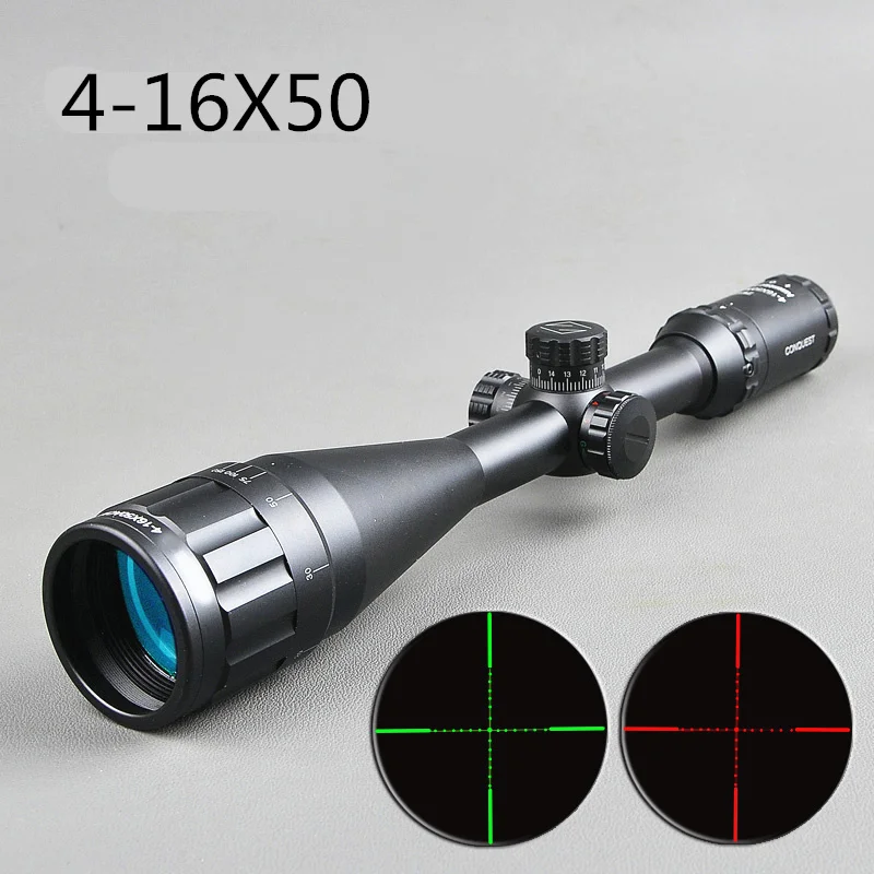 

Tatical Hunting 4-16X50 Letter Optics Riflescope Red And Green Reticle Fiber Optic Sight Sniper Hunting Scope Long Eye Relie