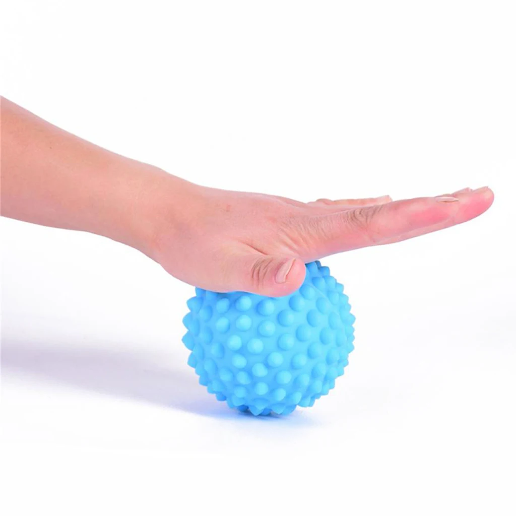 9cm Spiky Hard Massage Ball Roller Plantar Fasciitis Reflexology Body Stress Relief - Fatigue Relief - with a Bag