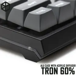 Чехол Tron 60% из анодированного алюминия acclive angle для пользовательской механической клавиатуры black siver tiffany Фиолетовый Красный для gh60 xd60 xd64