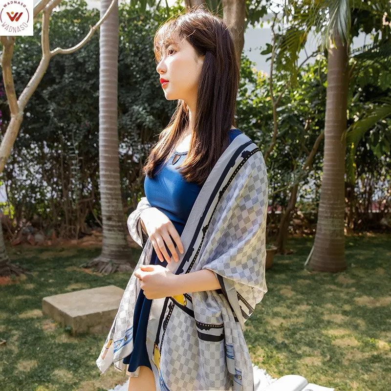Хиджаб 2019 новая Корейская версия дикого Супер Большое пляжное полотенце Весна и лето путешествия Приморский солнцезащитный шарф женский