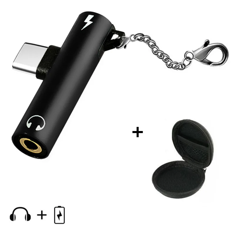 

Type C to 3.5mm Earphone Audio Adapter Type-C Aux Jack Headphone Charge Cable USB C USB-C Adaptador For Xiaomi 9 For Huawei P20
