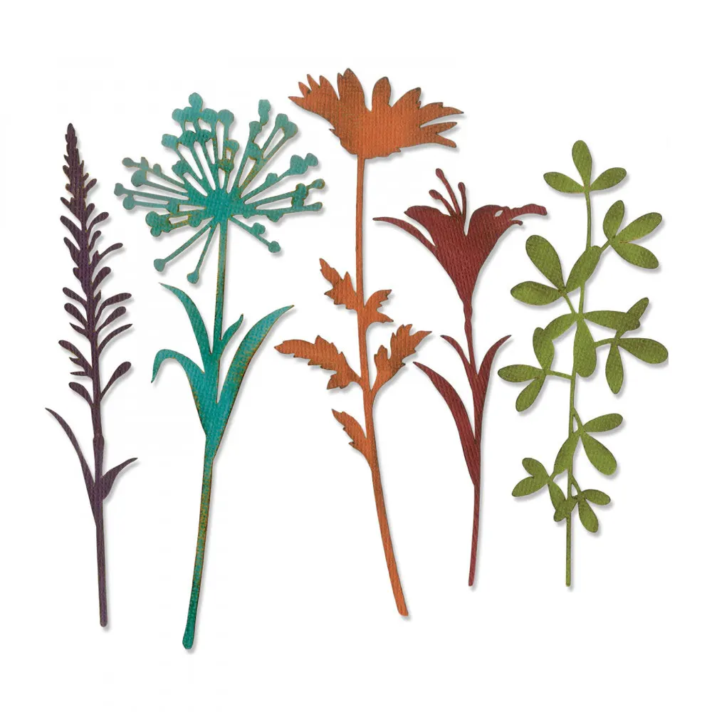 

Wildflower Stems metal cutting Dies Scrapbooking Craft Die Cut create Emboss paper card make Stencil die template 138*110mm