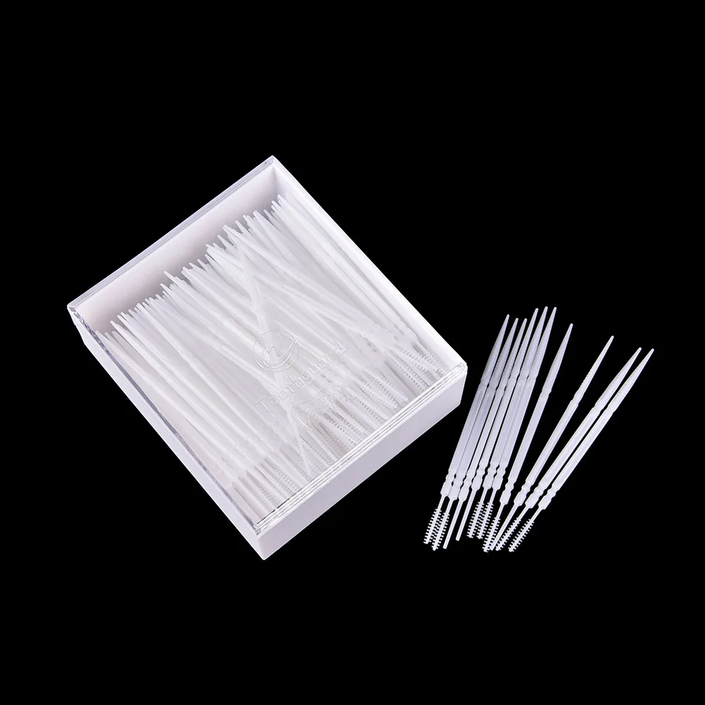 300 White Plastic Toothpicks for Oral Care and Decorative Use - 2 Way Teeth Cleaner and Bar Tableware image 2