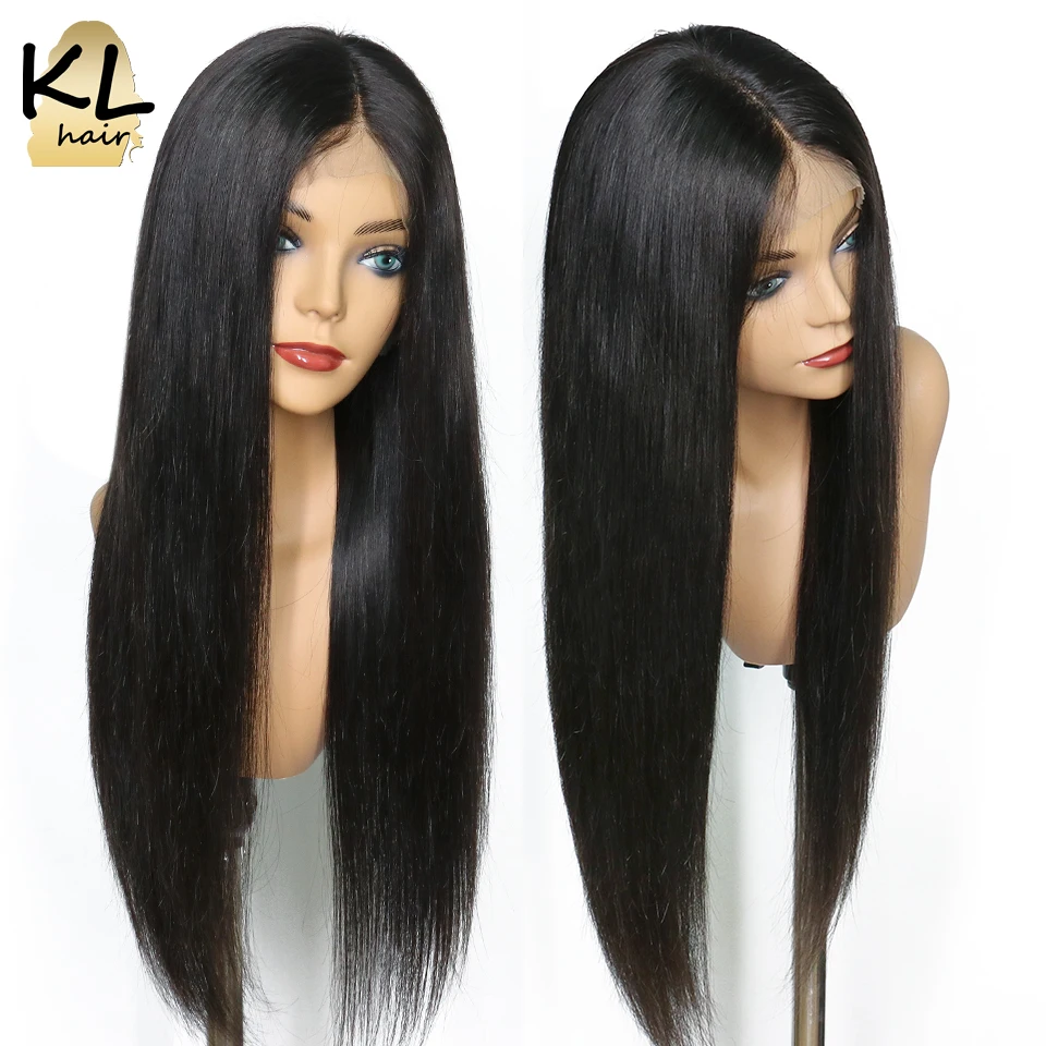 Предварительно выщипанный прямой 360 фронтальный парик с волосами младенца 150% плотность человеческих волос парики шнурка для черных женщин бразильские волосы remy