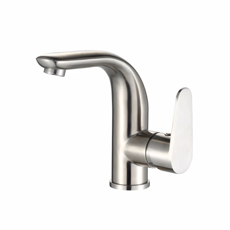 

304 Stainless Steel Bathroom Basin Faucet Waterfall Basin Sink Cold and Hot Mixer Tap Deck Mounted Bathroom