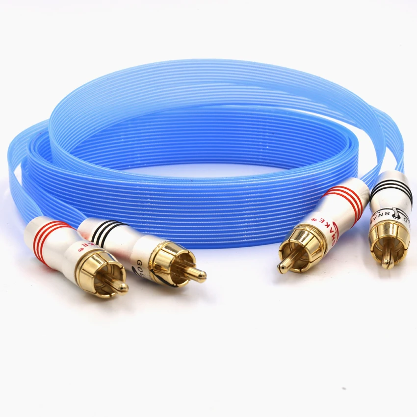 1.5M Hifi audio audio Interconnect cable with kingsnake RCA plugs 1pair