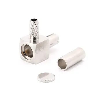 

TS9 Male Plug RF Connector Right Angle 90 Degree Crimp Coaxial Adapter For RG174 RG316 LMR100 Cable