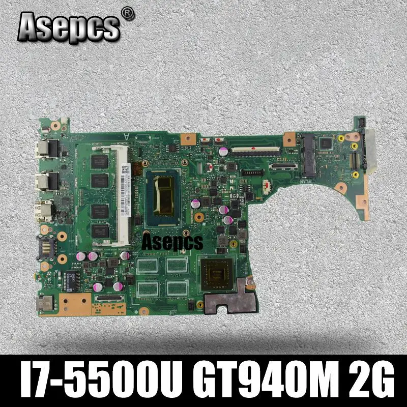 Asepcs с i7-5500 процессором 4 ГБ/ОЗУ GT940M/2 ГБ Q551LB материнская плата для ASUS Q551L Q551LB Q551LN материнская плата для ноутбука