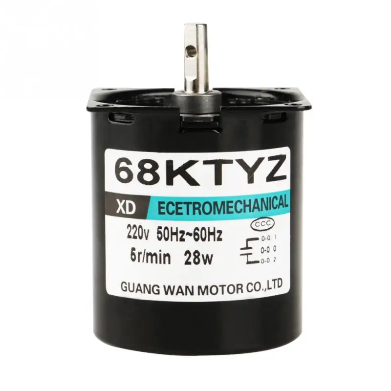 

AC 220V 28W Miniature Synchronous Motor Permanent Magnet Synchronous Motors CW/ CCW Low Speed Motor