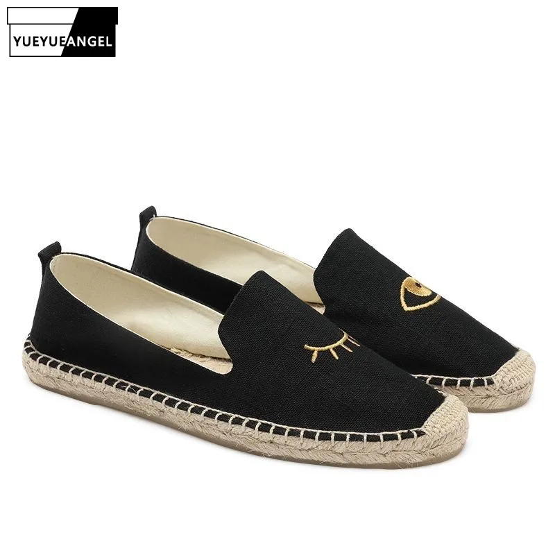 canvas slip on flats