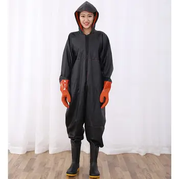 High-Jump Hunting Fishing Waders Overalls 0.6mm PVC+Surface Latex Waterproof Clothes+Beef Tendon End Siamese Fishing Clothing