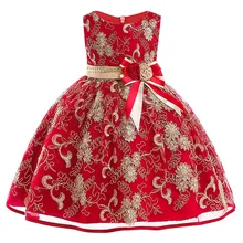 Осенне-зимнее кружевное высококачественное платье для маленьких девочек; наряд для дня рождения Детские Свадебные платья праздничная одежда для девочек от 3 до 12 лет